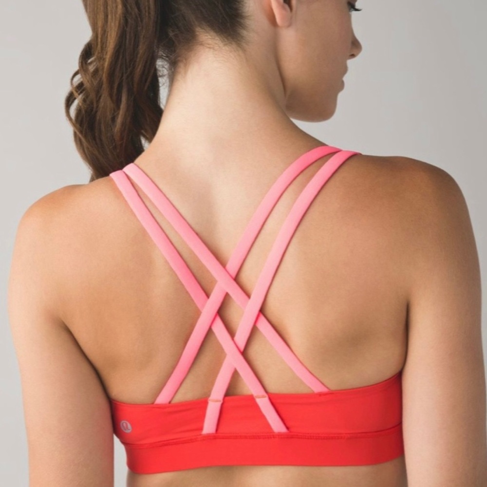 Lululemon Energy Bra Alarming / Grapefruit